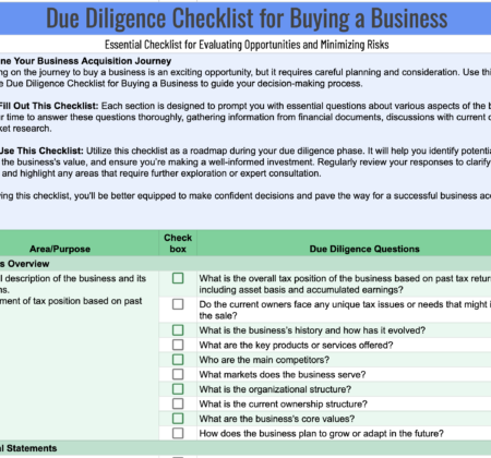 Comprehensive Due Diligence Checklist for Buying a Business | Essential Guide for Entrepreneurs